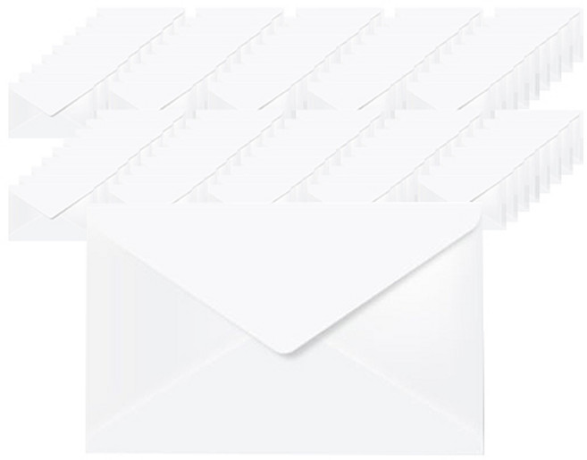 카드봉투 소 11.5 x 16.5 cm, 화이트, 100개