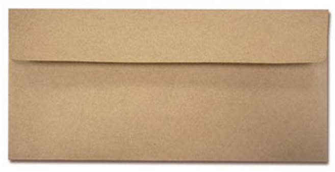 문구마을 크라프트 자켓 엽서봉투 A4 105 x 220 mm, 브라운, 100개