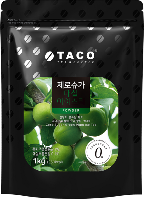 타코 제로슈가 매실 아이스티 분말, 1kg, 1개