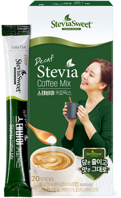스테비아스위트 디카페인 스테비아 커피믹스, 9g, 20개입, 1개