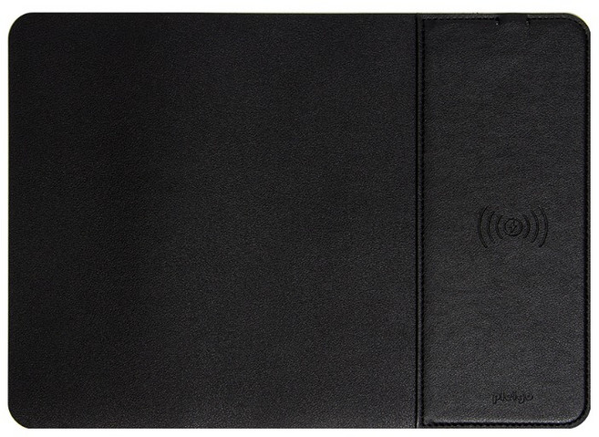 PLEIGO 레더 15W 고속 무선 충전 마우스 패드 MP100, 블랙, 1개
