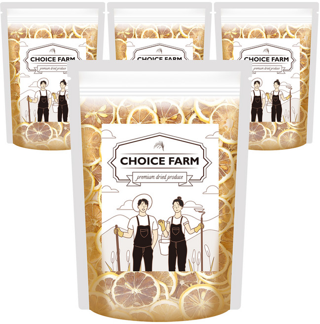 초이스팜 건레몬 슬라이스 상급, 100g, 4개