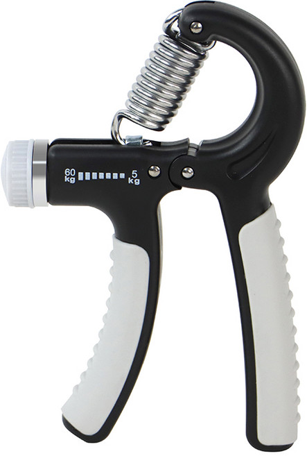 코멧 스포츠 강도조절 악력기(5~60 kg), 블랙+그레이(저소음), 1개