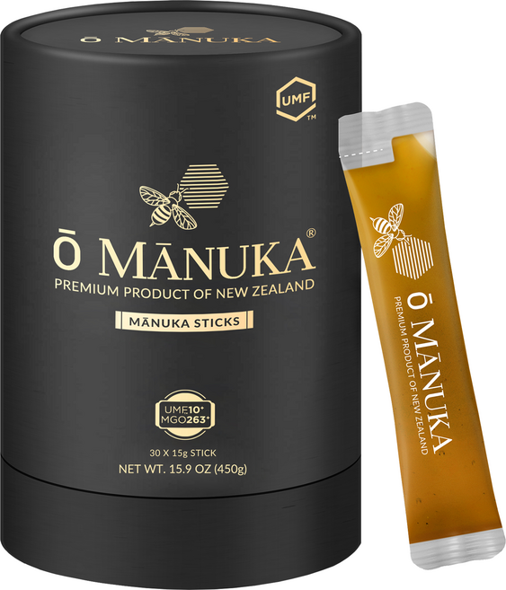 O MANUKA 麥盧卡蜂蜜條 UMF10+ MGO 263+ 蜂蜜 15g x 30入, 1個, 450g