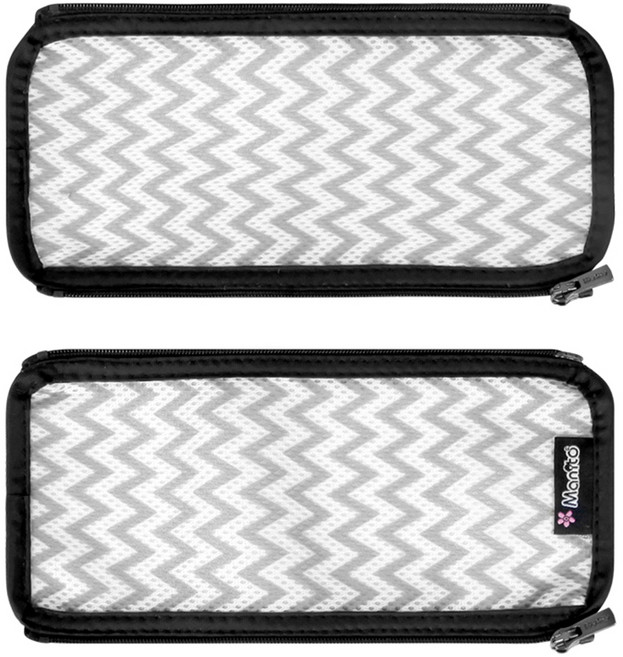 마니또 부가부 버터플라이 전용 클린그립 유모차 핸들커버 2p 세트, 지그재그그레이, 1세트