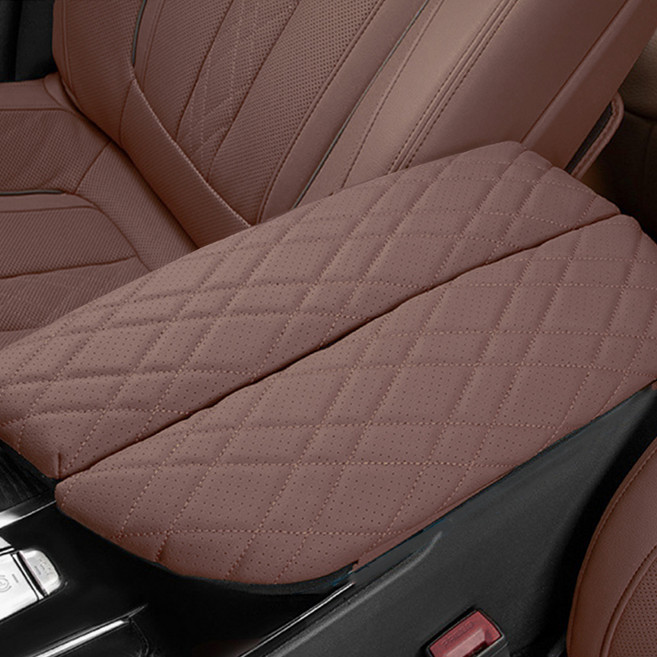 카에버 프리미엄 듀크라인 BMW 전용 콘솔 쿠션 커버 세트 6시리즈 GT 2018년 ~ 2023년 G32, 모카 브라운, 1세트