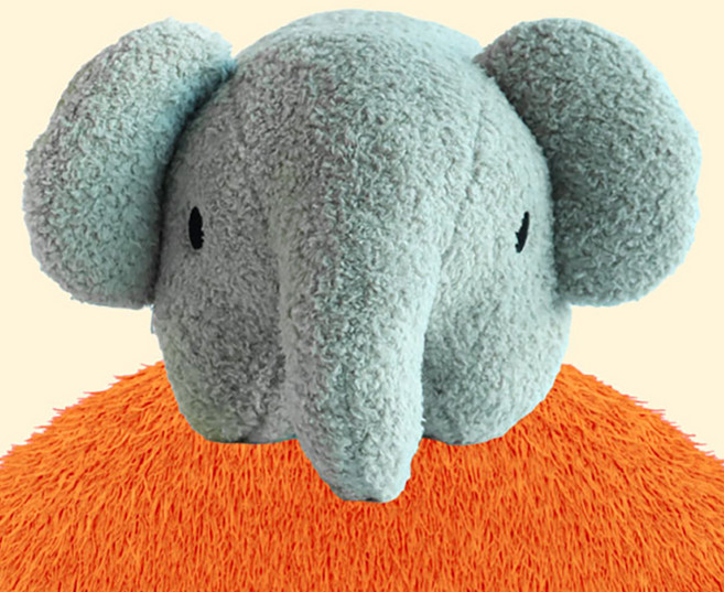 BRUNA FAMILY 大象絨毛娃娃, 14cm, 1個, 混合顏色