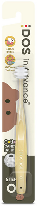 DOS 유아용 360도 칫솔 0단계, 베이지, 1개, 1개입