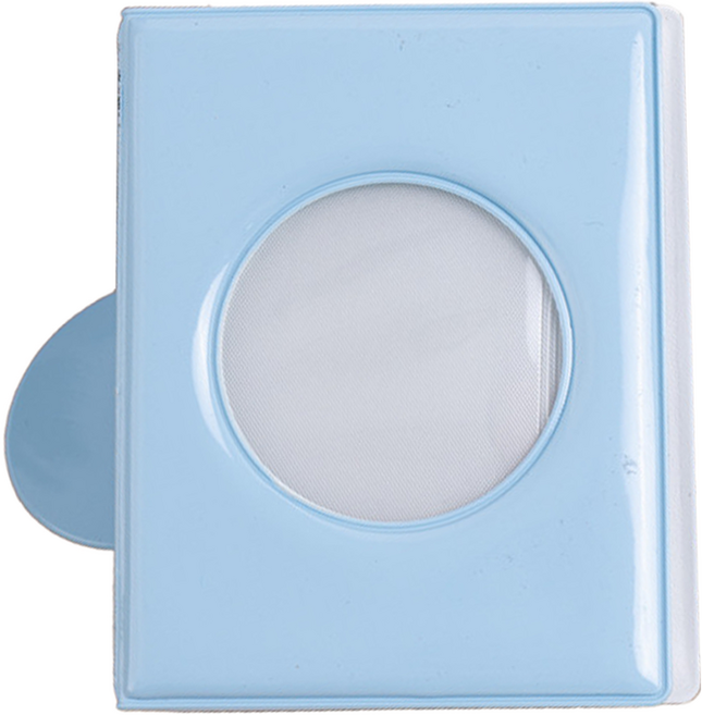 미소로운 컬러풀 폴라로이드 포토카드 보관앨범 라운드 8.5 x 11 cm, 라운드 블루, 16매