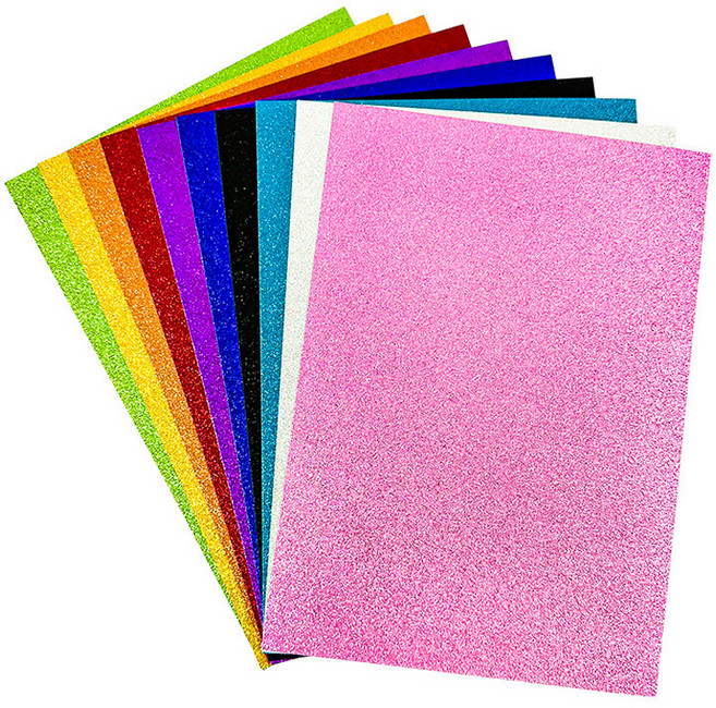 마다꾸미 글리터 DIY 반짝이 펠트지 10종 세트 비접착식, 혼합색상, 1세트