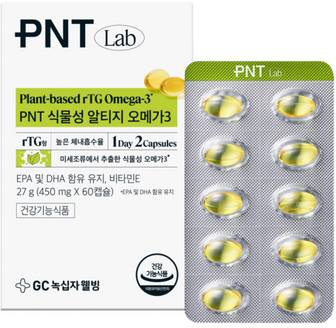 GC녹십자웰빙 PNT 식물성 알티지 오메가3, 60정, 1개