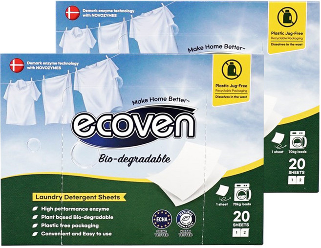 에코벤 시트세제, 2개, 20개입