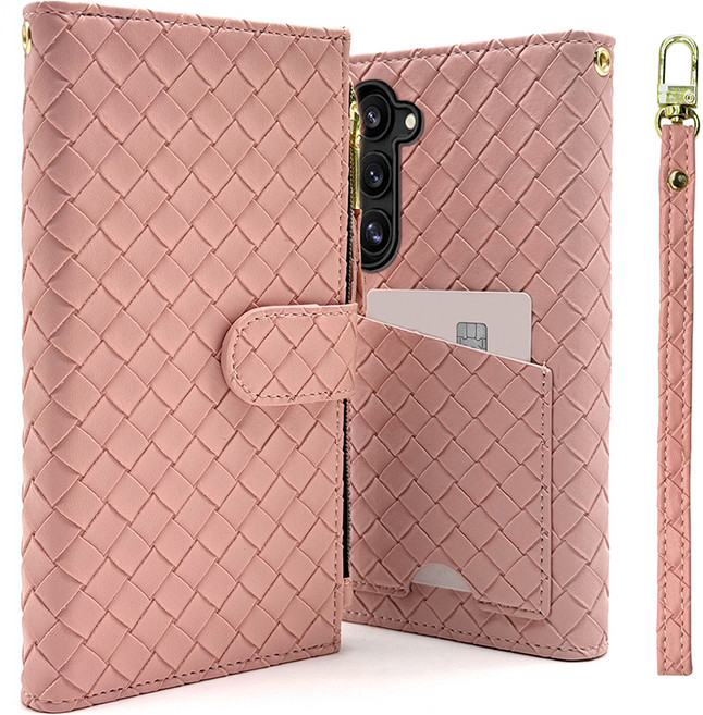 엑씨 폴리오 마그네틱 지퍼형 가죽 다이어리 지갑 휴대폰 케이스 + 핸드 스트랩 세트