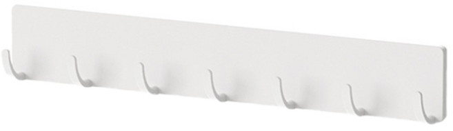 리빙홈디테일 무타공 접착식 벽걸이 후크 7구 LHD-050, 화이트, 1개