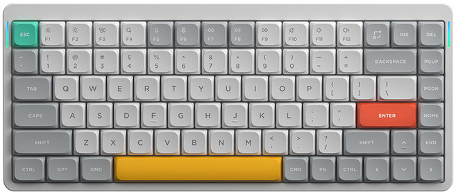 누피 AIR75 V2 블루투스 무선 유선 슬림 텐키리스 영문각인 기계식 키보드, 제조사축, AIR75V2-MOSS-EN, 아이오닉 화이트