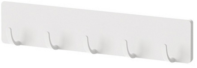 리빙홈디테일 무타공 접착식 벽걸이 후크 5구 LHD-049, 화이트, 1개