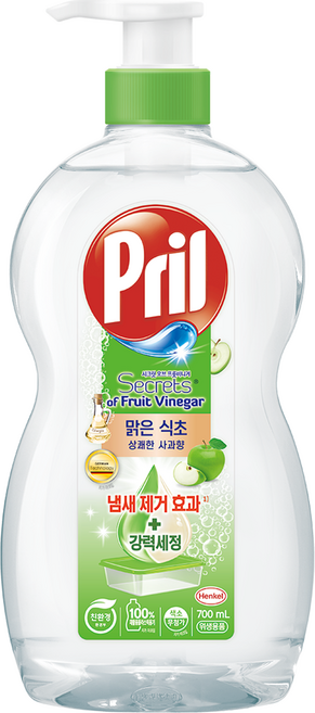 프릴 시크릿 오브 맑은식초 상쾌한 사과향 주방세제, 700ml, 1개