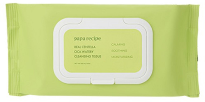 파파레서피 리얼 센텔라 시카 워터리 클렌징 티슈, 1개, 100매입