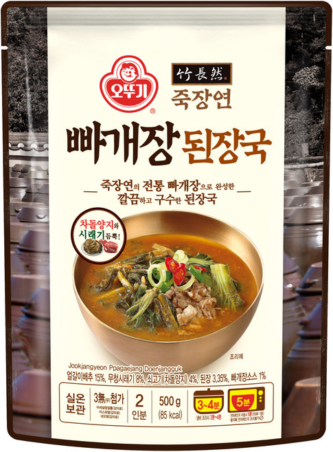 오뚜기 죽장연 빠개장 된장국, 1개, 500g
