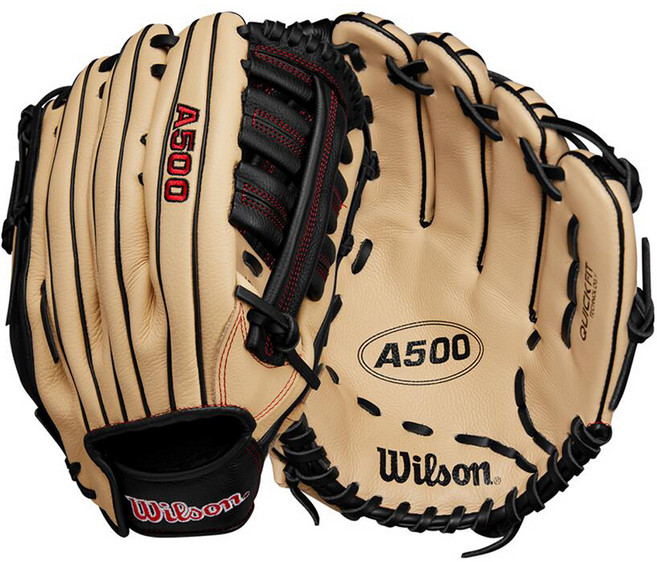 윌슨 A500 글러브 우투용 WBW102544, 블론드, 1개