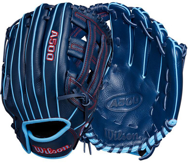 윌슨 A500 글러브 좌투용 WBW102543, 네이비, 1개