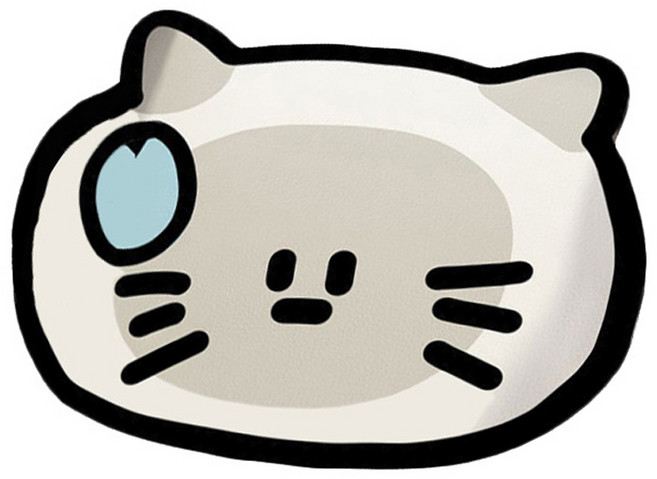 파스텔펫 반려동물 스웨트캣 흘림방지 식기매트 40 x 30 cm, 고양이, 1개