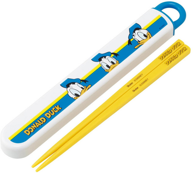 스케이터 젓가락 16.5cm + 케이스 세트 ABS2AMAG, 미키프렌드 도널드, 1세트, 젓가락 + 케이스