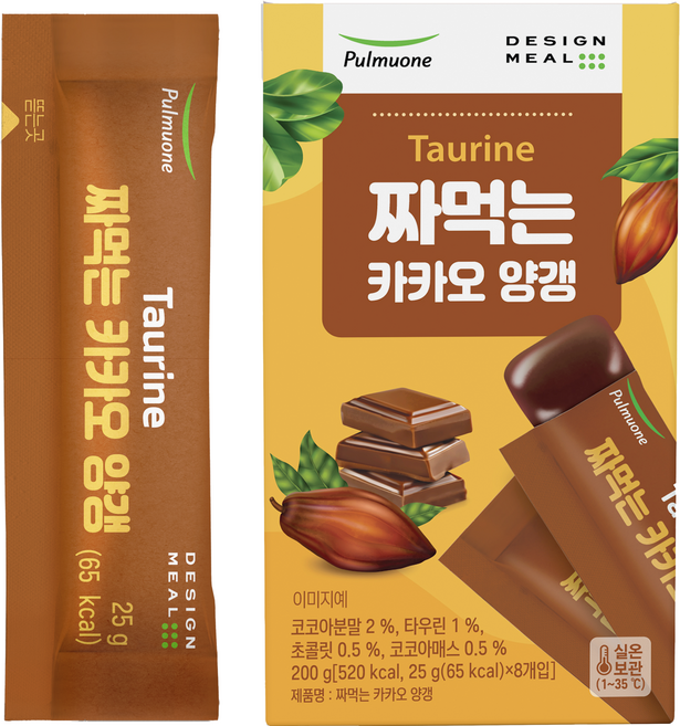 디자인밀 풀무원 짜먹는 카카오양갱 8p, 200g, 1개