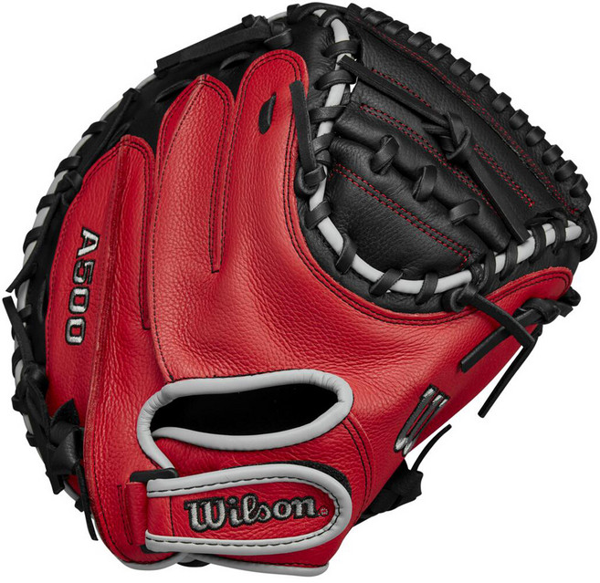 Wilson A500 捕手手套 右投 WBW102546, 紅色, 1個