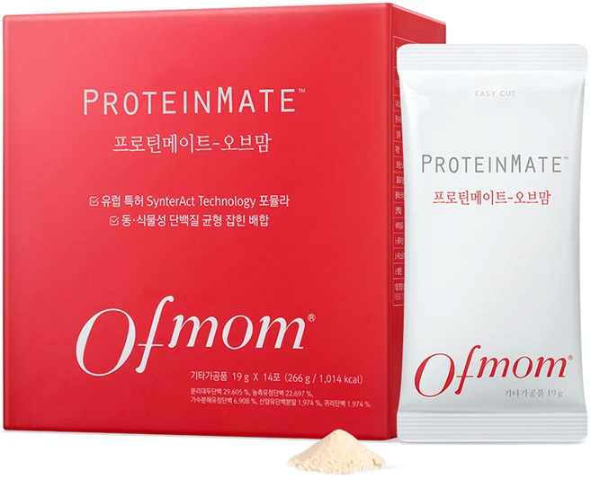 오브맘 프로틴 메이트 14p, 266g, 1개 - 쿠팡