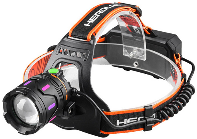 나이트큐브 충전식 등산 안전모 헤드랜턴 NH11, 블랙, 1개