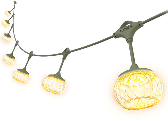 크레모아 스트링라이트 이너프7 LED 조명 파티라이트 캠핑랜턴, 카키, 1개