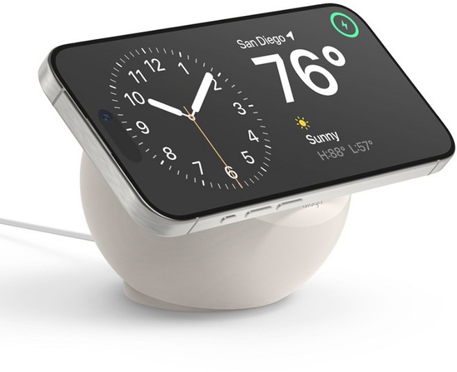 엘라고 MS2 맥세이프 실리콘 충전 거치대, 스톤, 1개