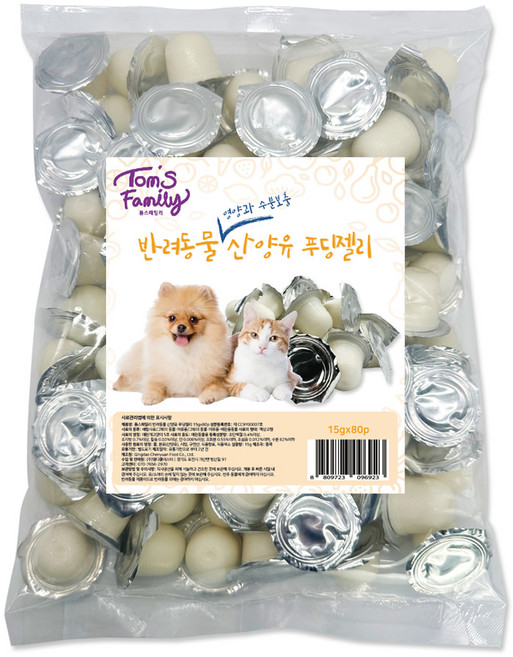 톰스패밀리 반려동물 푸딩젤리 80p, 1개, 1.2kg, 산양유