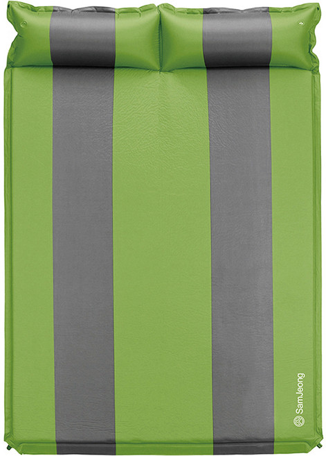 삼정크린마스터 초스피드 2인용 자동 충전매트, Green + Gray