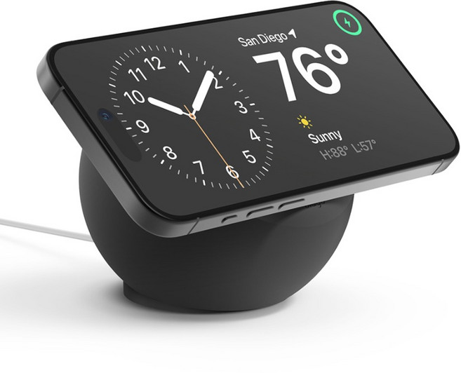 엘라고 MS2 맥세이프 실리콘 휴대폰 충전거치대, 블랙, 1개