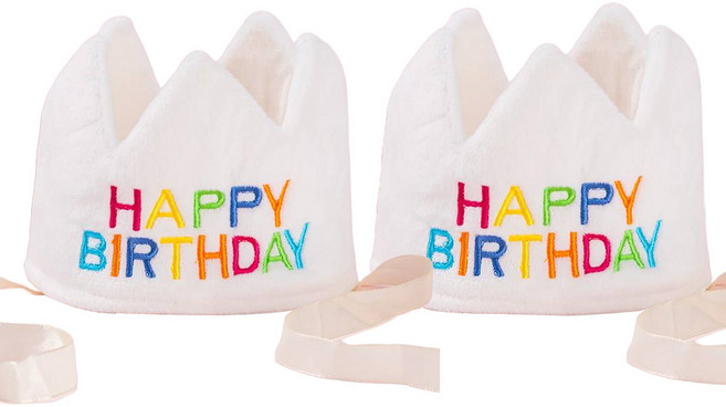 조이파티 생일 왕관, 화이트, 2개