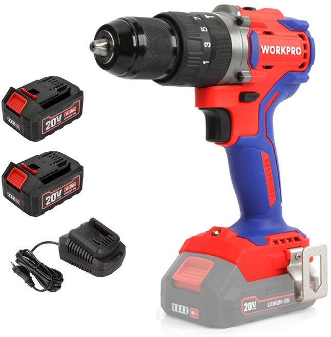 워크프로 20V 충전함마드릴세트 4.0ah WP390009, 1세트