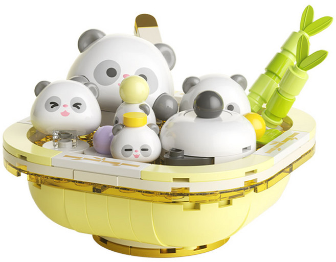 자키 팬더 마시멜로우 호환블럭, 1개, MK018