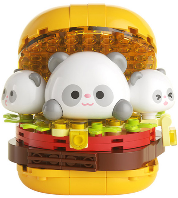 자키 팬더 버거 호환블럭, 1개, MK017