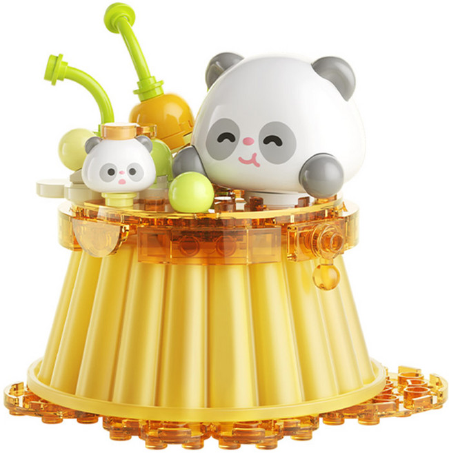 자키 팬더 푸딩 호환블럭, 1개, MK019