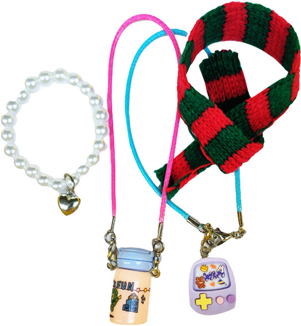 아가플러스 오랑우탄 20cm 목도리 + 가방 모형 2종 + 악세사리 세트, 랜덤발송, 1세트