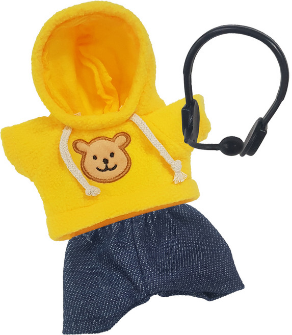 아가플러스 오랑우탄 20cm 후드티 + 바지 + 악세사리 세트, 랜덤 발송, 1세트