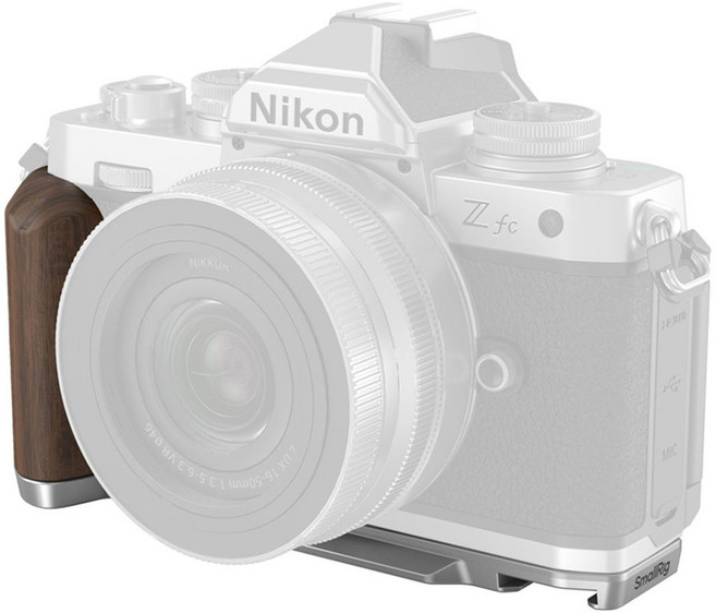 스몰리그 니콘 Z fc 그립 플레이트 실버, 1개, 4803