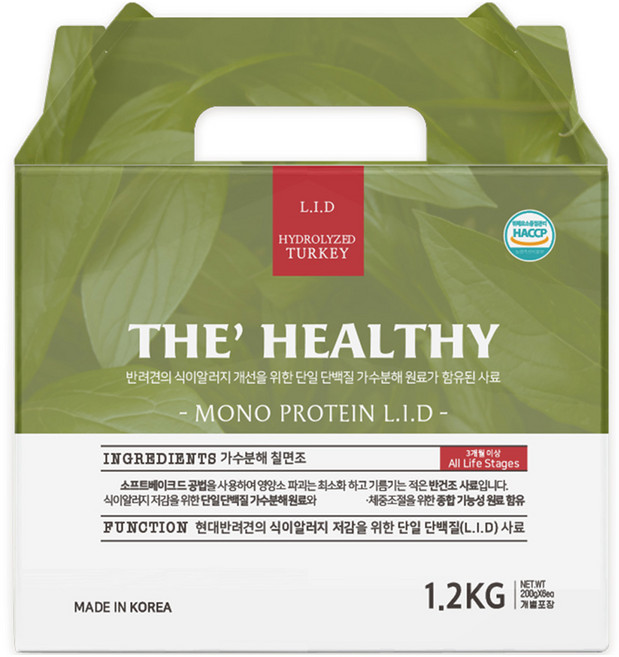 이수펫 전연령용 강아지 더헬씨 모노프로틴 LID 소프트사료, 1.2kg, 1개, 칠면조