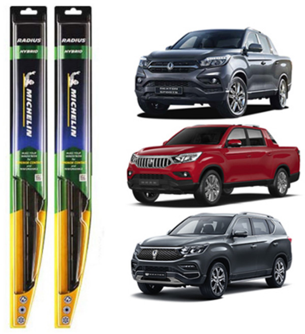 미쉐린 라디우스 하이브리드 와이퍼 운전석 + 조수석 세트, G4 렉스턴 스포츠, G4 렉스턴 스포츠 칸, G4 렉스턴