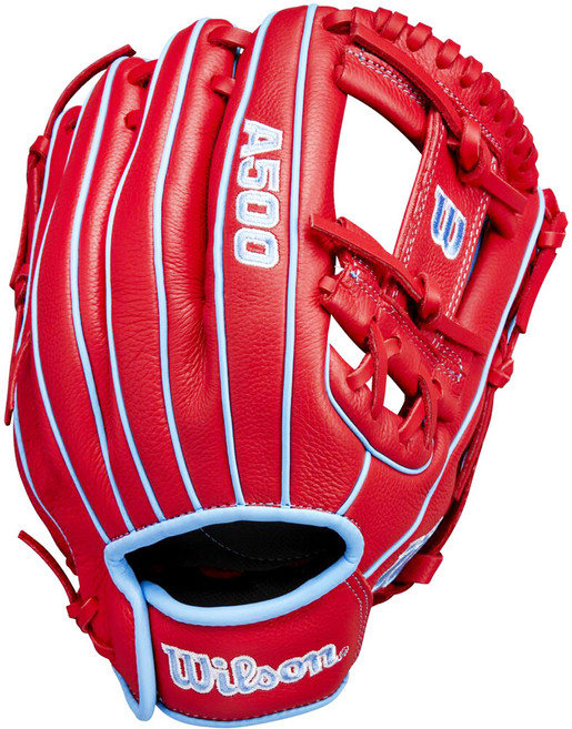 윌슨 A500 글러브 우투용 WBW102540, 레드, 1개