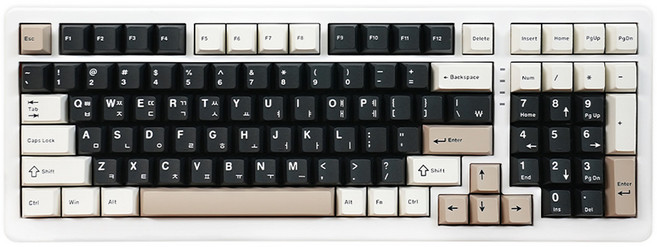 큐센 풀윤활 가스켓 유무선 기계식 키보드 하이무, 크림치즈, QSENN Q99 PBT, 저소음 바다소금축