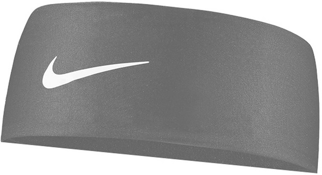 나이키 드라이 핏 와이드 헤어밴드 IB0384-046, 그레이, 1개