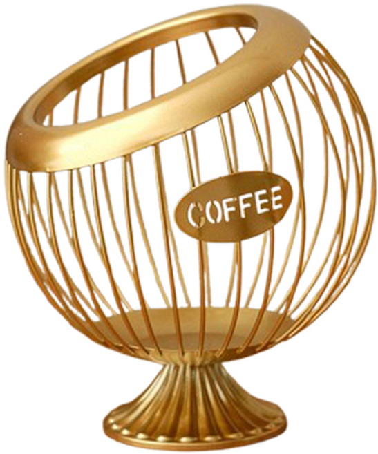 타미나요 귀여운 편리한 커피 캡슐 보관함 프리미엄, 골드, 1개